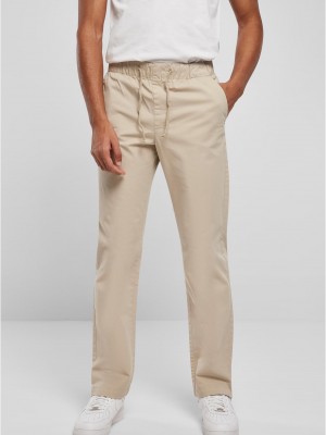 Мъжки панталон в цвят екрю Urban Classics Straight Slit Trouser