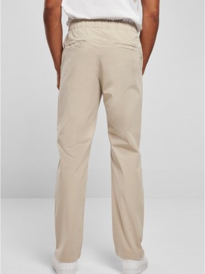 Мъжки панталон в цвят екрю Urban Classics Straight Slit Trouser