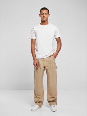 Мъжки широки панталони в бежово Urban Classics Trouser