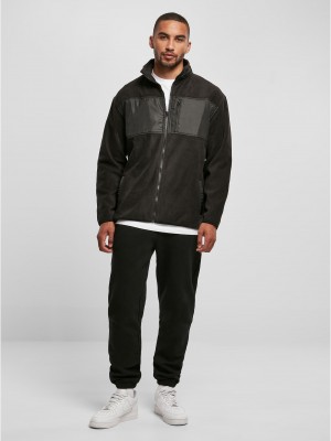 Мъжко поларено яке в черен цвят Urban CLassics Fleece Jacket