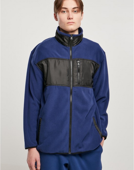 Мъжко поларено яке в син цвят Urban CLassics Fleece Jacket, Urban Classics, Якета Пролет / Есен - Complex.bg