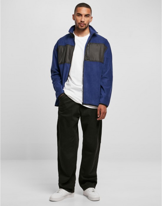 Мъжко поларено яке в син цвят Urban CLassics Fleece Jacket, Urban Classics, Якета Пролет / Есен - Complex.bg