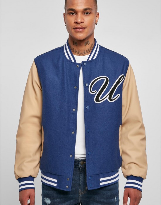 Мъжко колежанско яке в син цвят Urban Classics College Jacket, Urban Classics, Зимни якета - Complex.bg