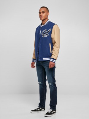 Мъжко колежанско яке в син цвят Urban Classics College Jacket