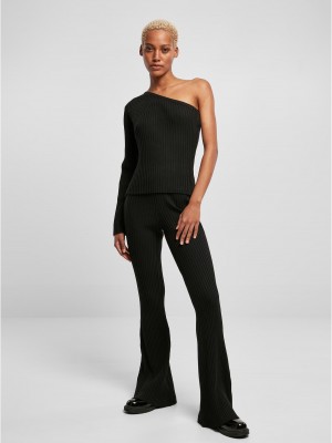 Дамски плетен клин в черен цвят Urban Classics Rib Knit Leggings Дамски плетен клин в черен цвят Urban Classics Rib Knit Leggings