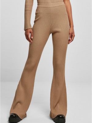Дамски плетен клин в бежов цвят Urban Classics Rib Knit Leggings Дамски плетен клин в бежов цвят Urban Classics Rib Knit Leggings