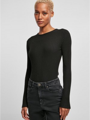 Дамско плетено боди в черен цвят Urban Classics Longsleeve Body Дамско плетено боди в черен цвят Urban Classics Longsleeve Body