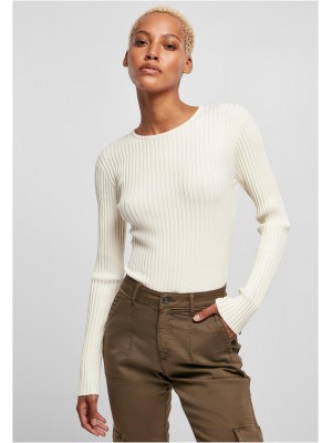 Дамско плетено боди в бял цвят Urban Classics Longsleeve Body