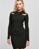 Дамска плетена рокля в черен цвят Urban Classics Crossed Rib Knit Dress, Urban Classics, Рокли - Complex.bg