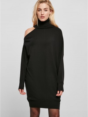 Дамска плетена рокля в черен цвят Urban Classics Ladies Dress
