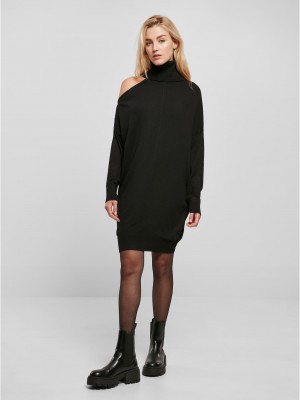 Дамска плетена рокля в черен цвят Urban Classics Ladies Dress