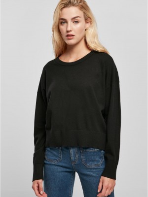 Широка дамска блуза в черен цвят Urban Classics Basic  Широка дамска блуза в черен цвят Urban Classics Basic