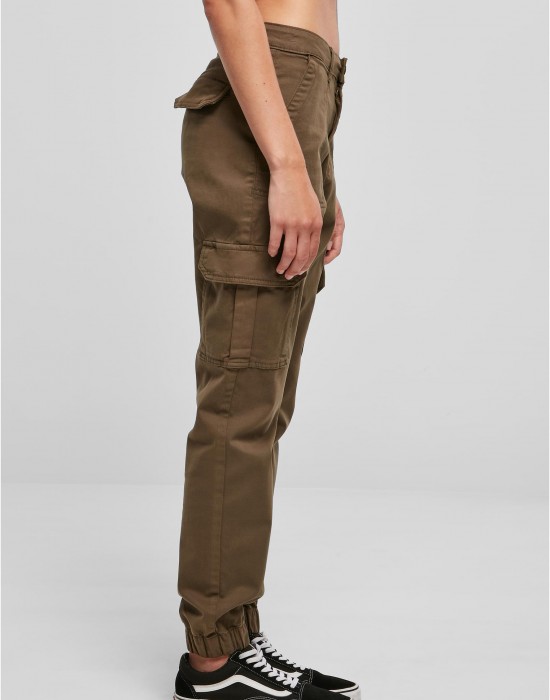Дамски панталон в цвят маслина Urban Classics Ladies Pants, Urban Classics, Панталони - Complex.bg