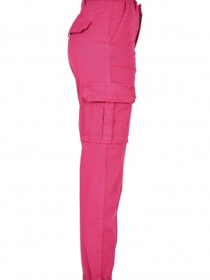Дамски панталон в розов цвят Urban Classics Ladies Pants