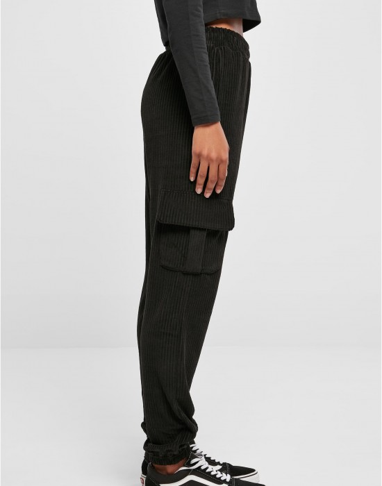 Дамски спортен карго панталон в черен цвят Urban Classics Ladies Cargo Pants, Urban Classics, Панталони - Complex.bg