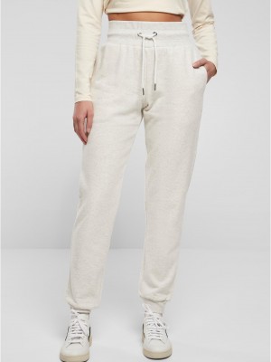 Дамско долнище в бял цвят Urban Classics Ladies High Waist Pants