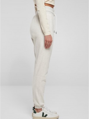 Дамско долнище в бял цвят Urban Classics Ladies High Waist Pants