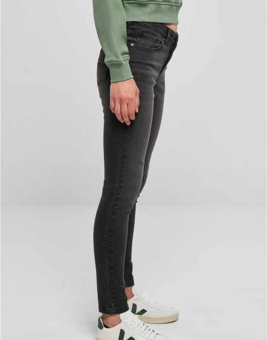 Дамски черни дънки Urban Classics Ladies Skinny Jeans, Urban Classics, Дънки - Complex.bg
