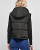 Дамска грейка с качулка в черен цвят Urban Classics Puffer Vest, Urban Classics, Якета - Complex.bg