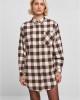 Дамска карирана риза тип рокля Urban Classics Shirt Dress pink/brown, Urban Classics, Рокли - Complex.bg