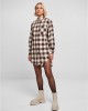 Дамска карирана риза тип рокля Urban Classics Shirt Dress pink/brown, Urban Classics, Рокли - Complex.bg