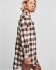 Дамска карирана риза тип рокля Urban Classics Shirt Dress pink/brown, Urban Classics, Рокли - Complex.bg