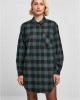 Дамска карирана риза тип рокля Urban Classics Shirt Dress jasper/black, Urban Classics, Рокли - Complex.bg