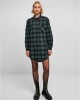 Дамска карирана риза тип рокля Urban Classics Shirt Dress jasper/black, Urban Classics, Рокли - Complex.bg