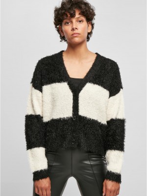 Дамска пухкава жилетка в чернo и бялo Urban Classics