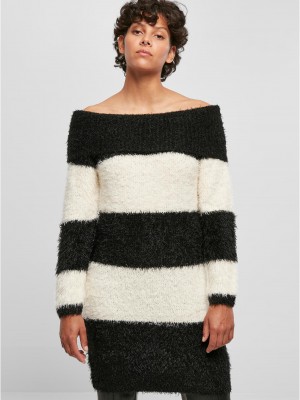 Дамска пухкава рокля в чернo и бялo Urban Classics