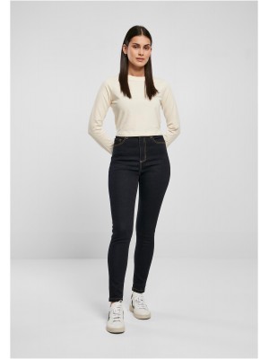 Дамски дънки в тъмносин цвят Urban Classics High Waist Skinny Jeans