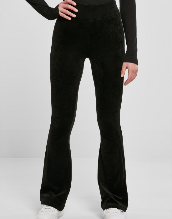 Дамски панталон с широк крачол в черен цвят Urban Classics, Urban Classics, Клинове - Complex.bg