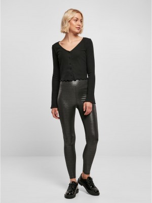 Дамски клин в черен цвят Urban Classics Glamour Leggings Дамски клин в черен цвят Urban Classics Glamour Leggings