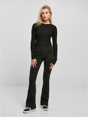 Дамска  плетена блуза в черен цвят Urban Classics Ladies Twisted Back Дамска  плетена блуза в черен цвят Urban Classics Ladies Twisted Back