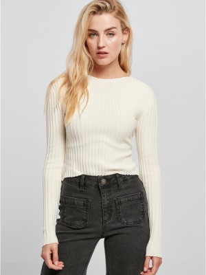 Дамска  плетена блуза в бял цвят Urban Classics Ladies Twisted Back Дамска  плетена блуза в бял цвят Urban Classics Ladies Twisted Back