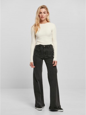 Дамска  плетена блуза в бял цвят Urban Classics Ladies Twisted Back Дамска  плетена блуза в бял цвят Urban Classics Ladies Twisted Back