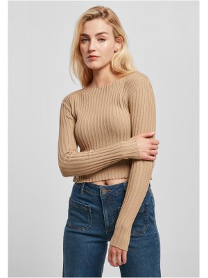 Дамска  плетена блуза в бежов цвят Urban Classics Ladies Twisted Back Дамска  плетена блуза в бежов цвят Urban Classics Ladies Twisted Back