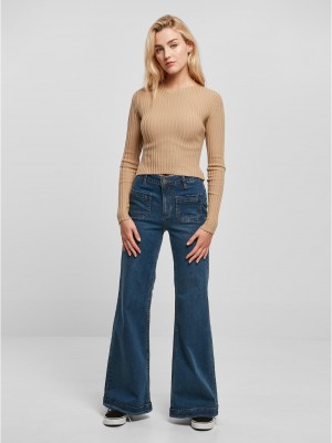 Дамска  плетена блуза в бежов цвят Urban Classics Ladies Twisted Back Дамска  плетена блуза в бежов цвят Urban Classics Ladies Twisted Back