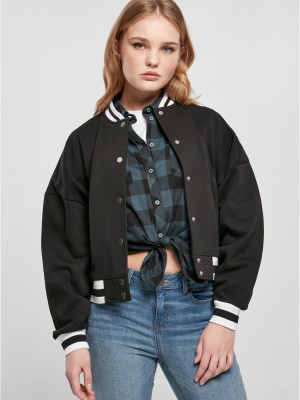 Дамско колежанско яке в черен цвят Urban Classics College Jacket Дамско колежанско яке в черен цвят Urban Classics College Jacket