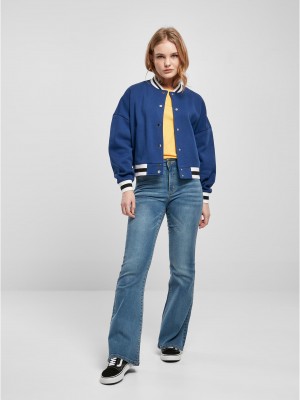 Дамско колежанско яке в син цвят Urban Classics College Jacket Дамско колежанско яке в син цвят Urban Classics College Jacket