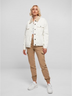 Дамско дънково яке с пухкава яка в бяло Ladies Denim Jacket Дамско дънково яке с пухкава яка в бяло Ladies Denim Jacket