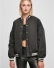 Дамско колежанско яке в черен цвят Urban Classics Ladies College Jacket, Urban Classics, Якета - Complex.bg