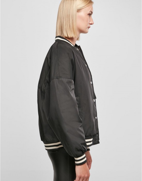 Дамско колежанско яке в черен цвят Urban Classics Ladies College Jacket, Urban Classics, Якета - Complex.bg