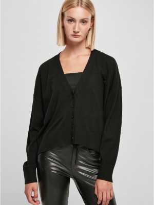 Дамска къса жилетка в черен цвят Urban Classics Ladies Cardigan