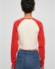Дамска къса блуза с дълъг ръкав в червено и бяло Urban Classics whitesand/hugered, Urban Classics, Блузи - Complex.bg