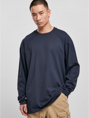 Мъжка дълга блуза в тъмносин цвят Urban Classics Мъжка дълга блуза в тъмносин цвят Urban Classics