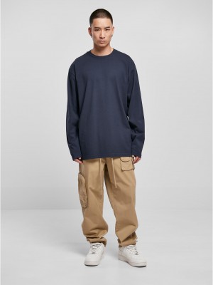 Мъжка дълга блуза в тъмносин цвят Urban Classics Мъжка дълга блуза в тъмносин цвят Urban Classics