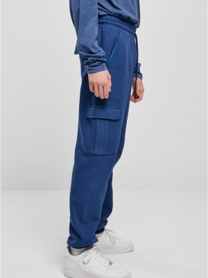 Мъжки спортен карго панталон в син цвят Urban Classics Cargo Sweatpants