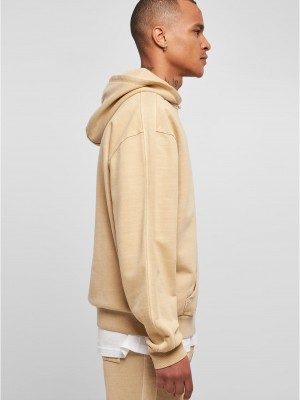 Мъжки суичър с качулка в бежов цвят Urban Classics Terry Hoody