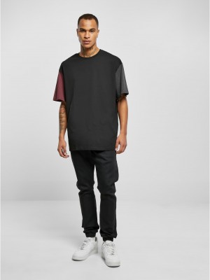 Мъжка тениска в черен цвят Urban Classics Colorblock Tee Мъжка тениска в черен цвят Urban Classics Colorblock Tee